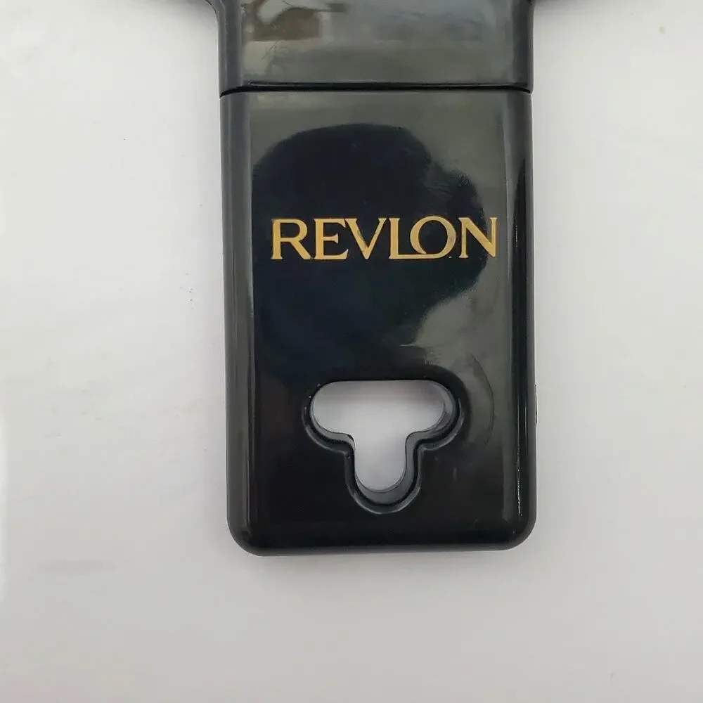 Vtg Revlon Black Bendable Handle Handheld / Hangable Mirror 5